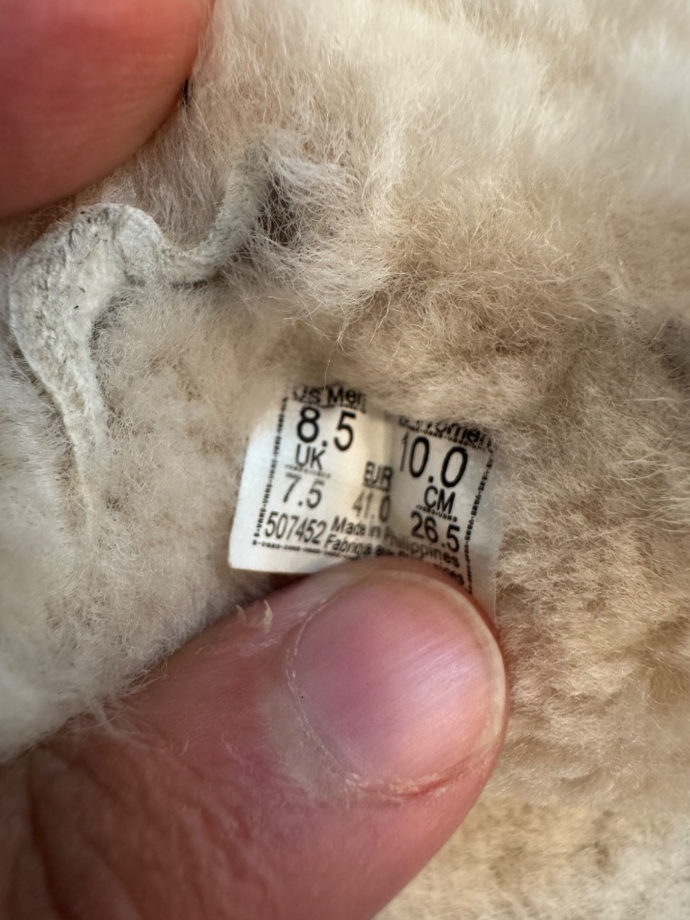 Vans Black Suede Slip-On Fur Lined Mules Size 8.5 Men - Picture 6 of 6